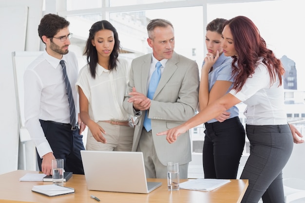 Business team using a laptop