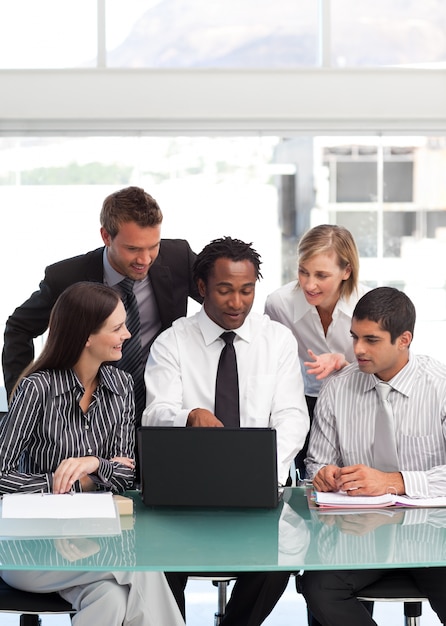 Business team working in office