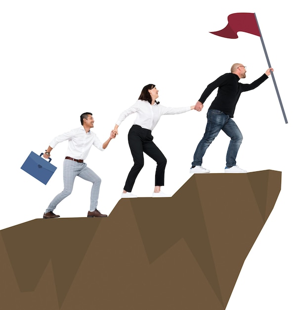 Business teamwork png element doorzichtige achtergrond