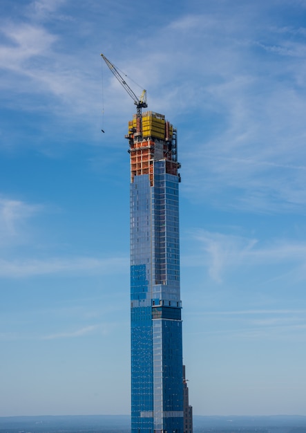 Business tower under construction in New York city