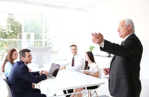 Business training concept Colleagues at an office meeting