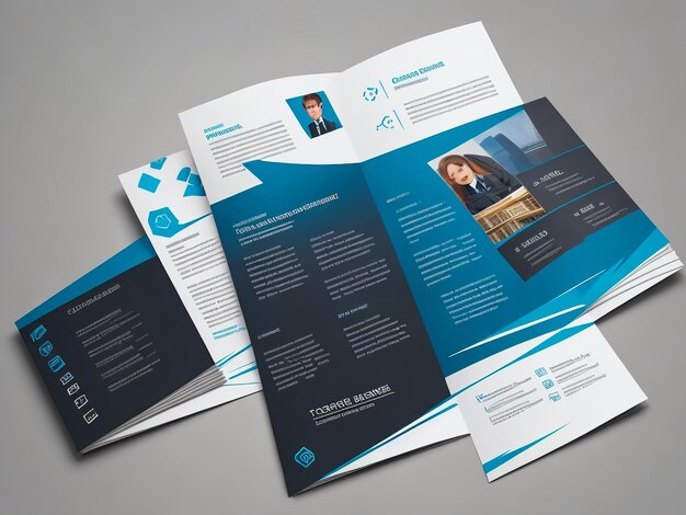 Business Trifold Brochure Leaflet Template