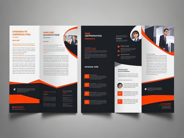 Business Trifold Brochure Leaflet Template