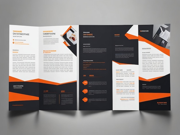 Photo business trifold brochure leaflet template