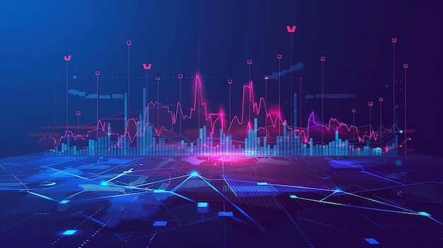 Business Vector Illustration Design Stock Market Chart