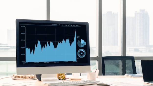 Business visual data analysis technology by creative computer software