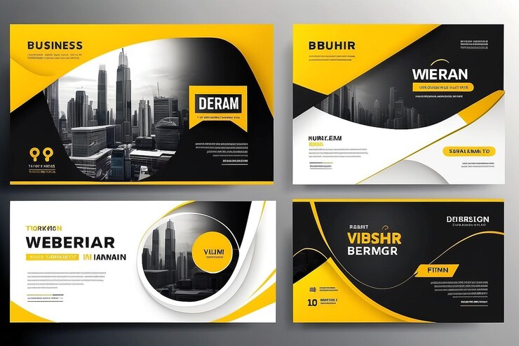 Foto business webinar horizontale banner sjabloon ontwerp moderne banner ontwerp met zwart