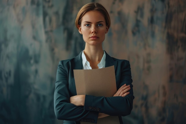 Business woman advocating for gender equality and fair pay