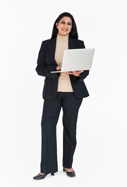 Business Woman Asian Laptop Concept