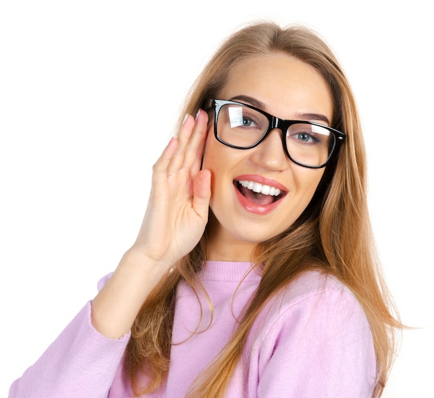 Business woman in glasses