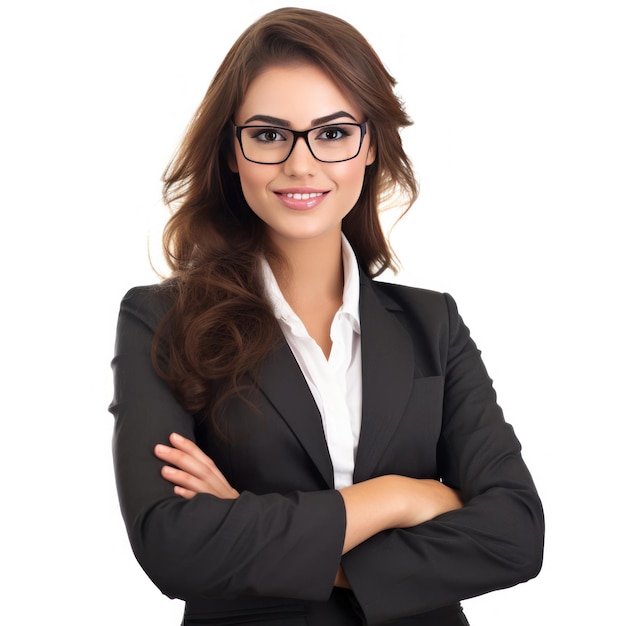 Business woman isolated Illustration AI GenerativexA