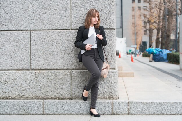 Business woman outdoors