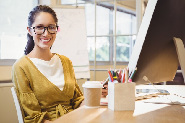 Business woman posing