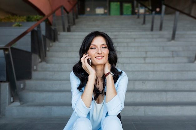 business woman resting after work