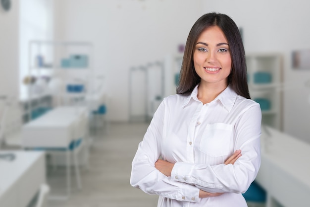 Sorridere della donna di affari