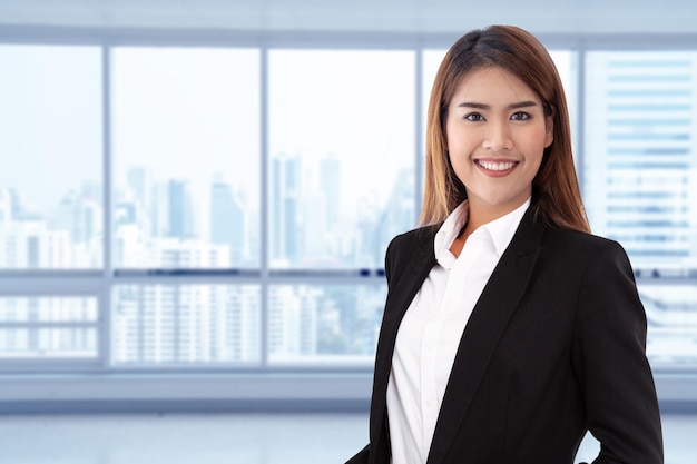 business woman standing at office