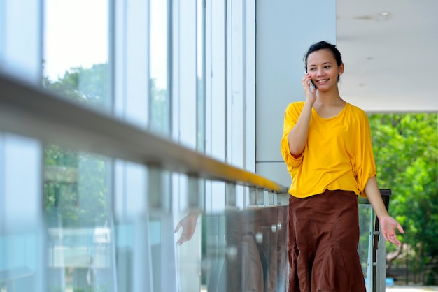 Business Woman Using Cellphone