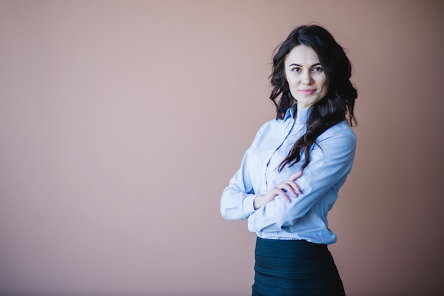 Business woman with arms crossed