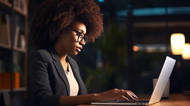 Business woman with laptop