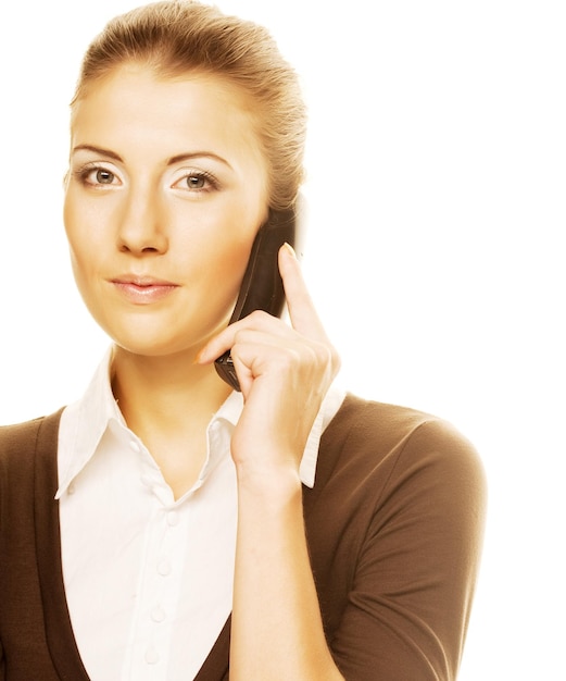 Business woman with a phone