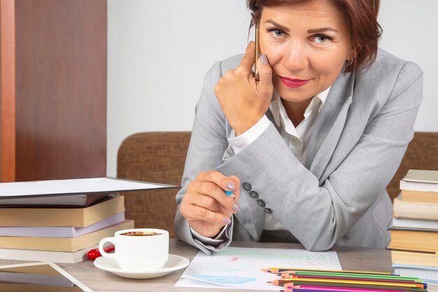 Business woman at work in the office