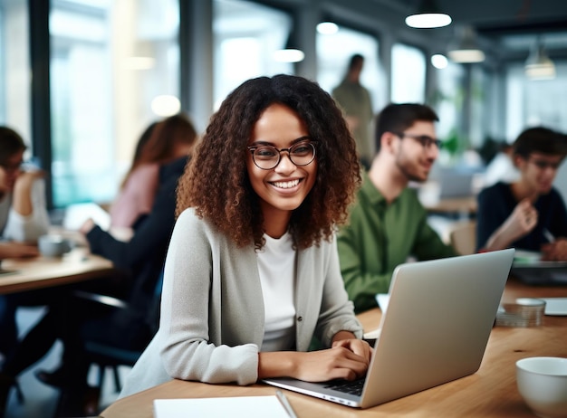 Business woman working in office