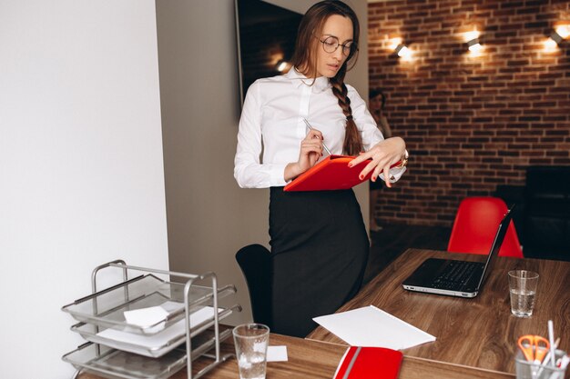 Business woman working in office