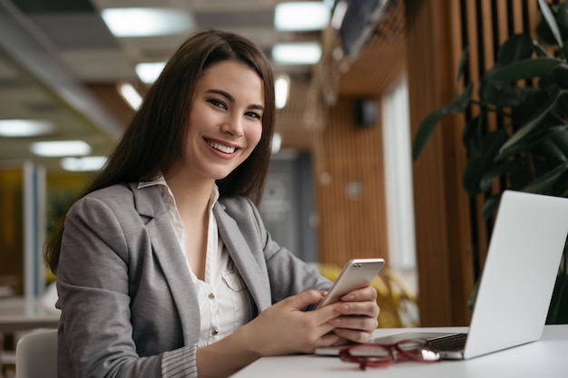 Business woman working in office