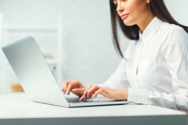 Business woman working in office