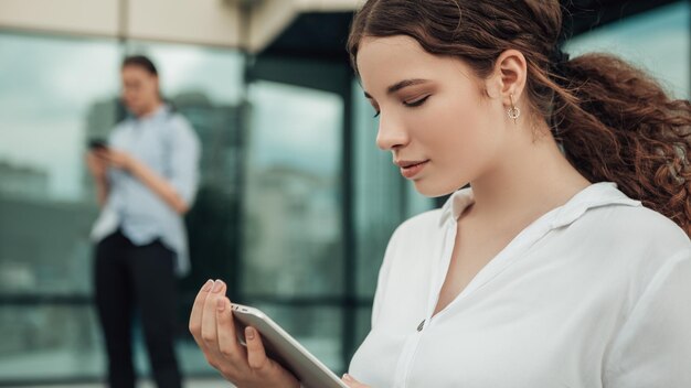 Business women outside