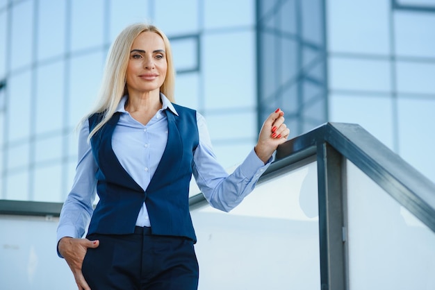 Business Women Style Woman Going To Work Portrait Of Beautiful Female In Stylish Office