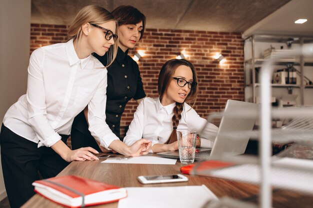 Business women working in office