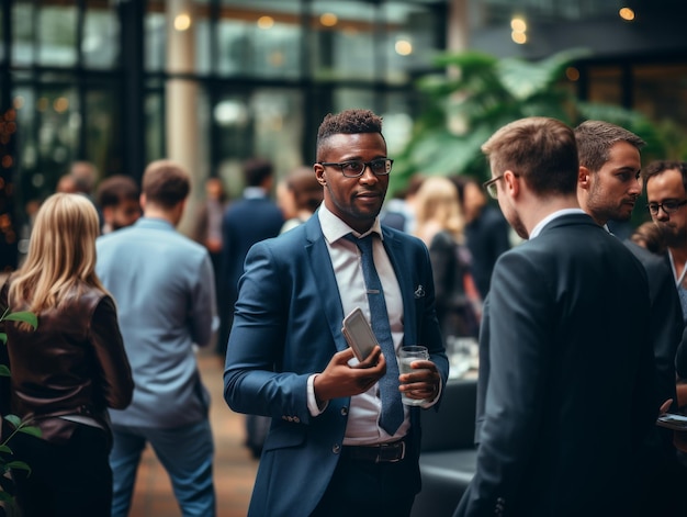 Businessman Addressing Group of People