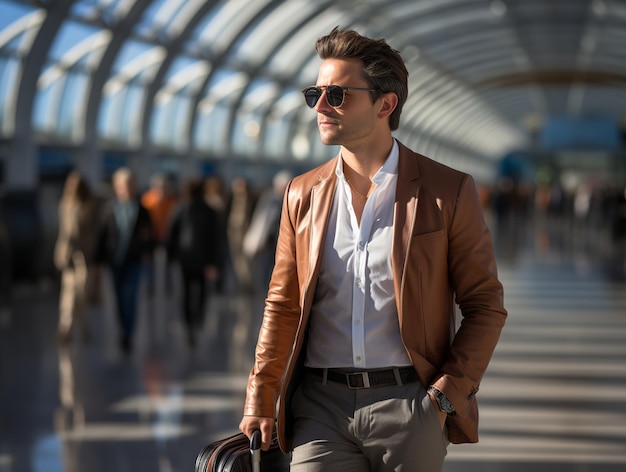 Businessman in airport