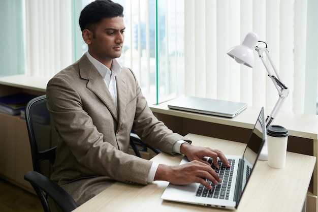 Businessman Answering Emails