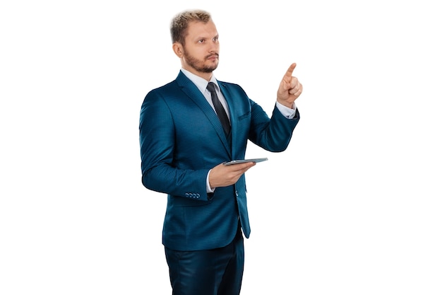 Businessman in business suit isolated