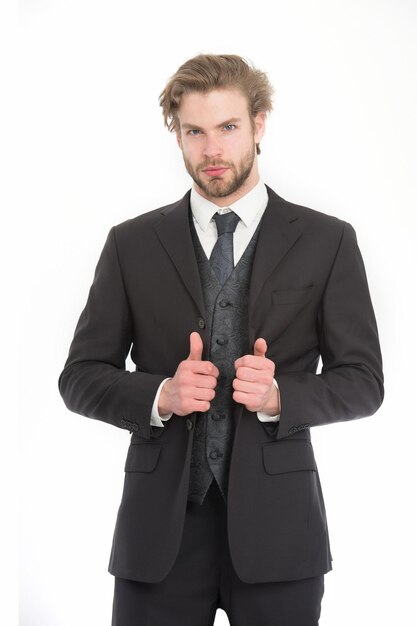 Businessman or ceo in black jacket