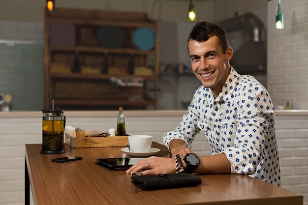 Businessman in the coffee shop