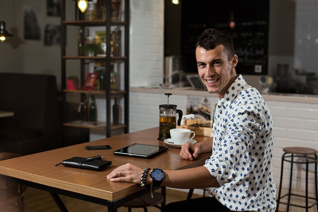 Businessman in the coffee shop