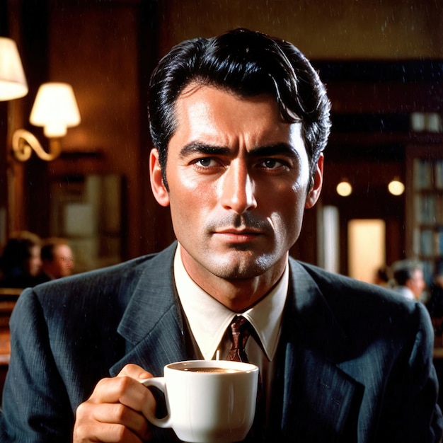 businessman drinking coffee