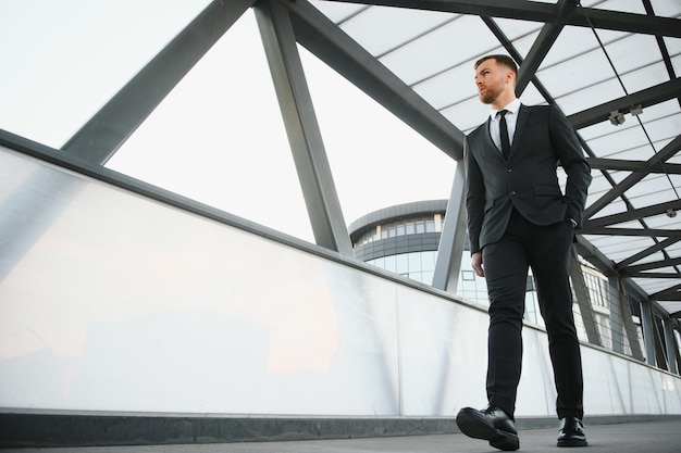 Businessman in an elegant city