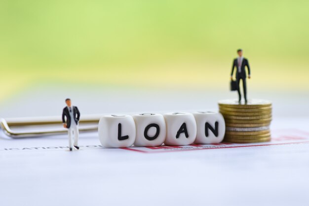 Businessman financial loan negotiation for lender and borrower 