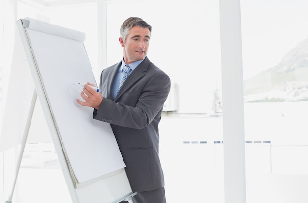 Businessman giving a presentation