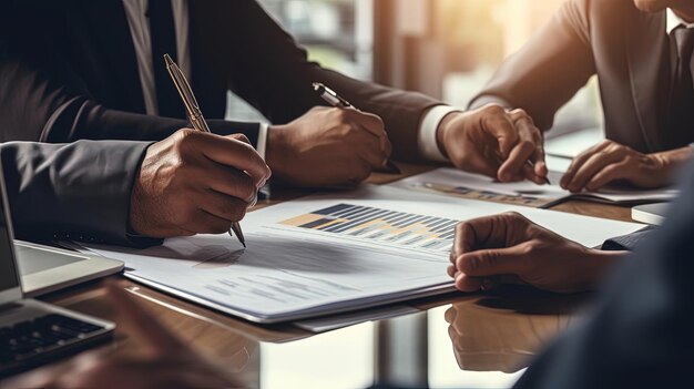 Businessman Hand In The Meeting