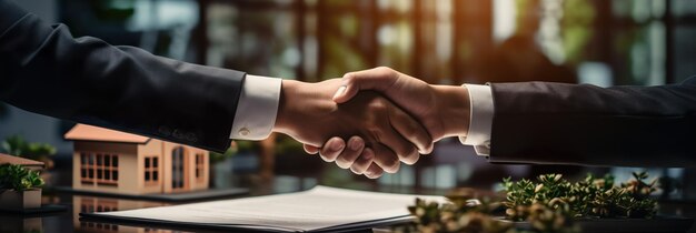 Businessman handshake dealing contract