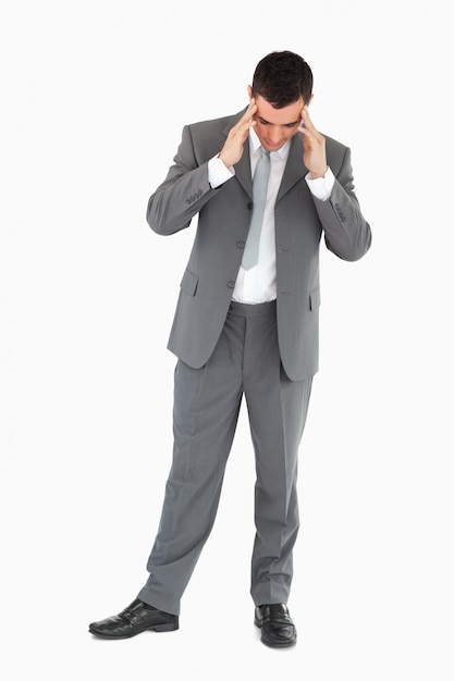 Businessman having a headache