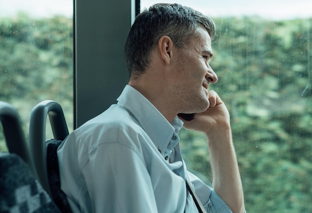 Businessman having a phone call