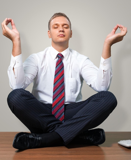 Businessman Meditating