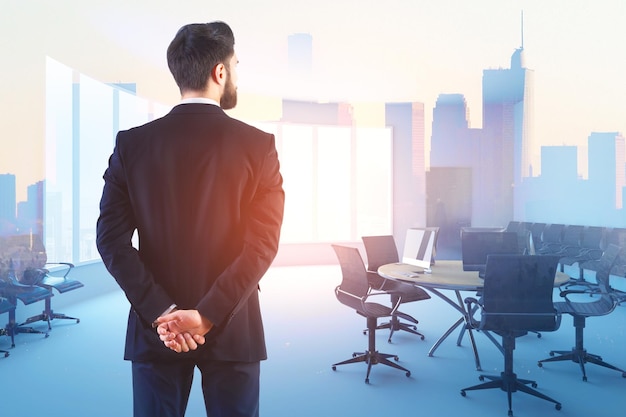 Businessman in meeting room