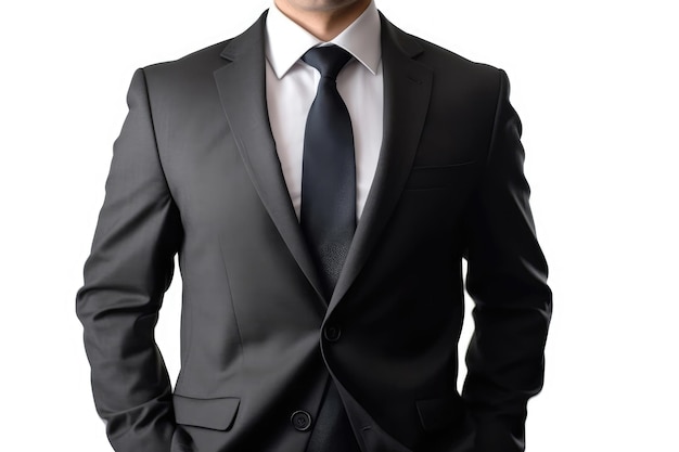 Businessman In Modern Suit On White Background Generative AI